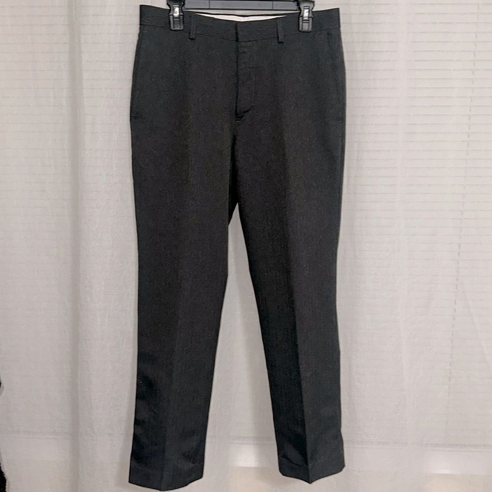 Michael Brandon 32 x 30 Slim Fit Gray Houndstooth Dress Pants